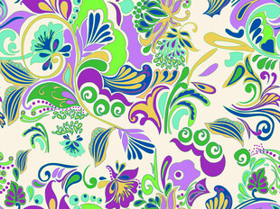 多彩花卉抽象图案背景