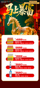 马年酒水优惠套餐海报