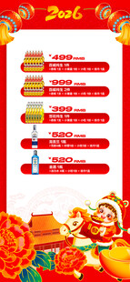 马年酒水优惠套餐海报