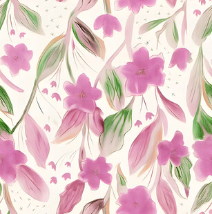 粉色花卉水彩图案背景