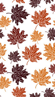 多彩秋叶无缝图案背景
