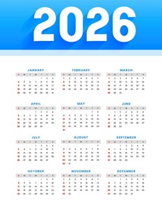 2026年日历模板