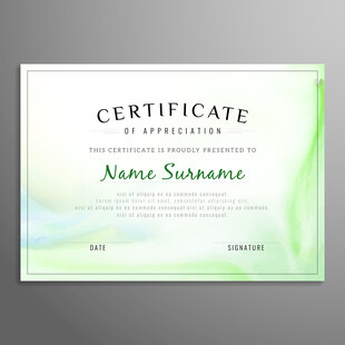 清新风格证书模板