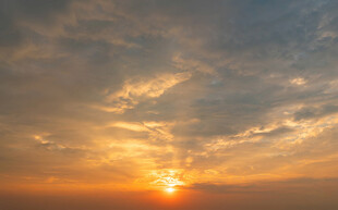 壮丽日落天空美景