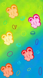 卡通形象彩色背景