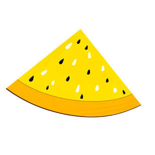 黄色西瓜切片