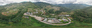 景东县黄草岭山间环形建筑群俯瞰
