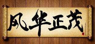 风华正茂书法横幅展示毛笔字手写