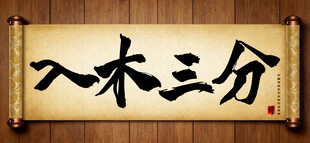 入木三分中国传统艺术书法毛笔字