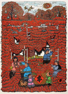 传统喜庆刺绣图案