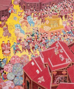 热闹传统庆典场景