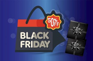 黑色星期五购物袋促销