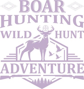 野猪狩猎野生冒险标志