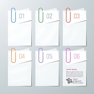 彩色编号文件展示模板