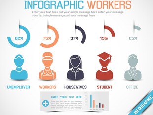 信息图表工作者图示