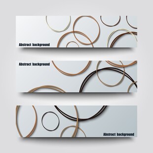 简约环形横幅设计素材