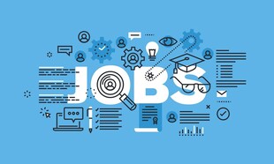 求职相关元素插画