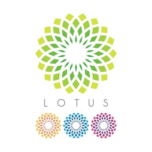 莲花主题多彩几何图案设计