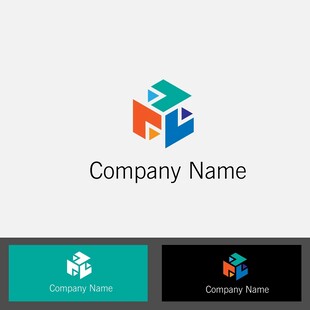 创意立体方块公司标志设计
