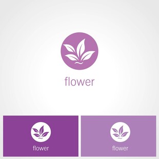 花卉主题简约标志设计