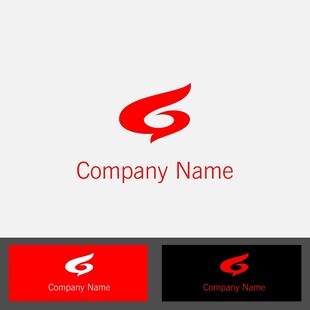 红色动感字母G企业标志