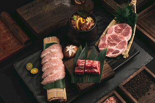 日式烤肉食材展示