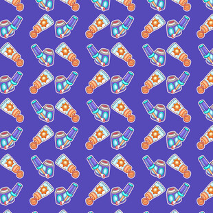 多彩手枪图案背景