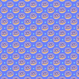 蓝色底面包图案无缝背景