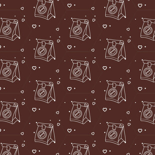复古相机图案无缝背景图