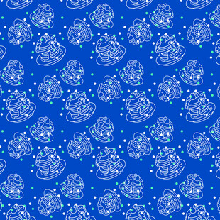 蓝色雪花图案背景纹理