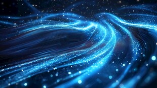 蓝色流光科技动感背景图