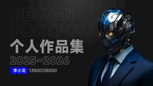 科技风个人作品集封面