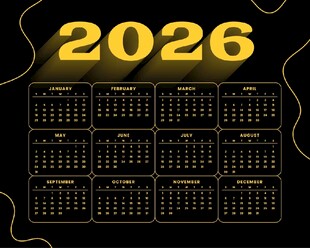2026日历模版