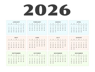 2026日历设计