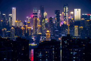 重庆魔幻城市夜景