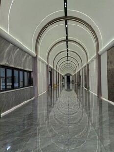 现代风格弧形走廊空间