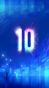 倒计时星空发光数字分层海报