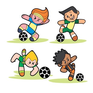足球男孩动态卡通