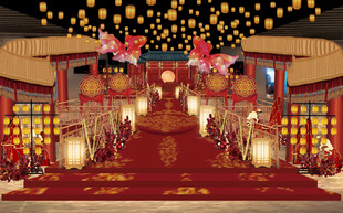 中式婚礼现场布置效果图