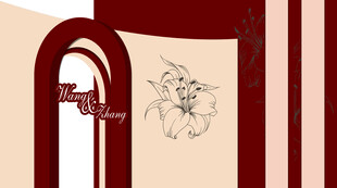 中式婚礼拱门装饰设计图