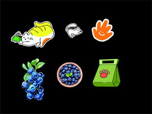 多彩物品图标集合