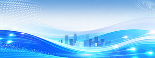 蓝色科技风城市风景背景图