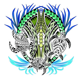 数码印花奇幻动物与植物融合图案