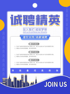 诚聘精英招聘海报展示