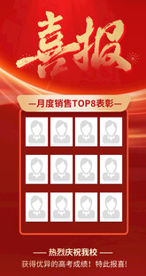 喜庆喜报展示荣誉证书