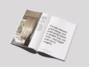 翻开的精品杂志展示样机