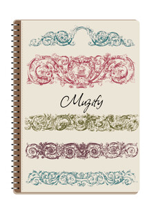 线圈本 多色复古边框