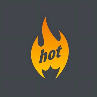 火焰标志带hot字样