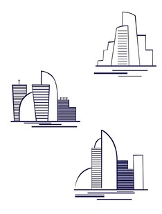 简约城市建筑图标设计