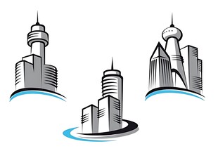 现代城市建筑图标设计